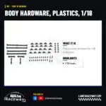 1RC Body Hardware, Plastics, 1/18