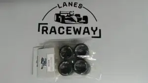 1RC Front/Rear Soft Tires & Black Wheels, 1/18 Modified (Set of 4)