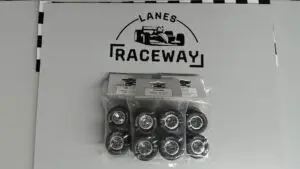 1RC Front/Rear Soft Tires & Chrome Wheels, 1/18 LM (Set of 4)